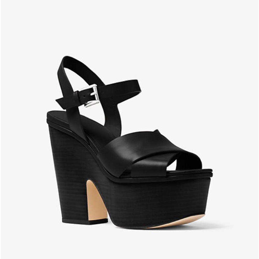 Michael Kors Black Divia Platform Sandals